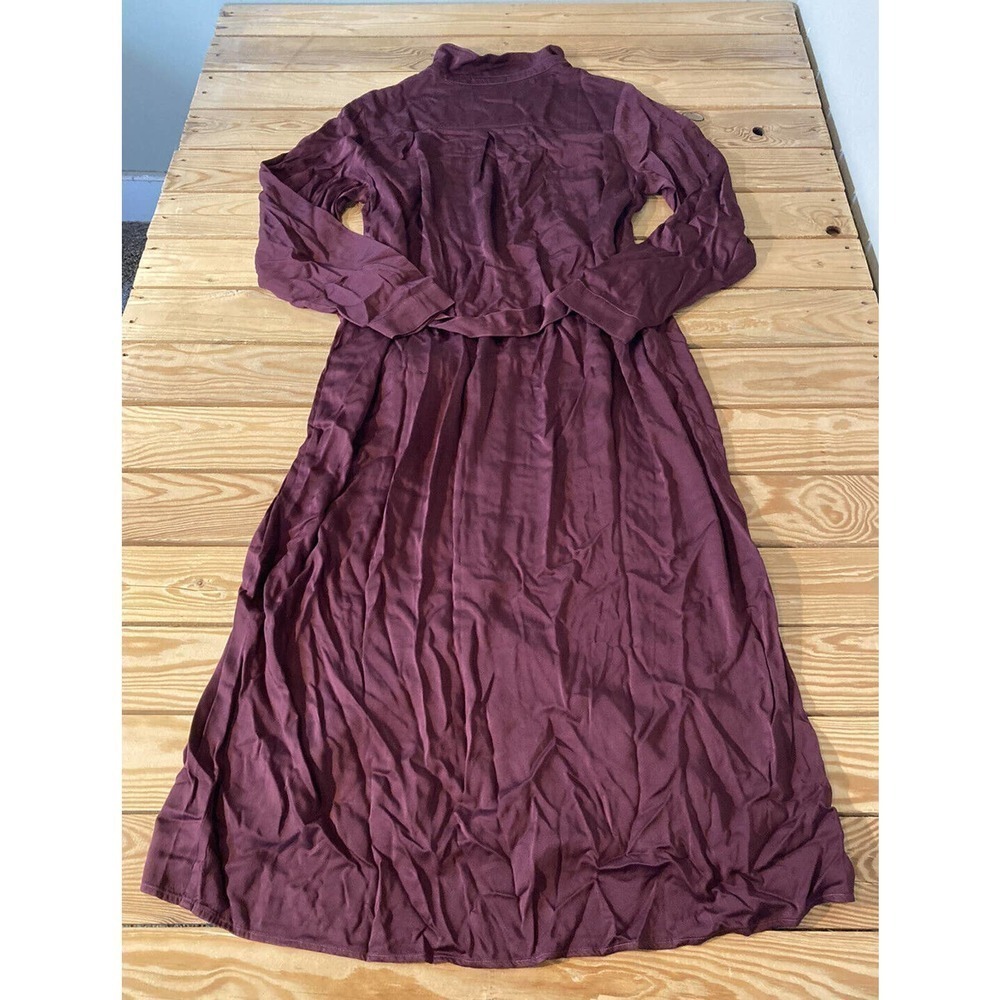 NEW Side Stitch Midi Shirt Dress Size Medium Women’s Berry Patch Pockets - Picture 2 of 9